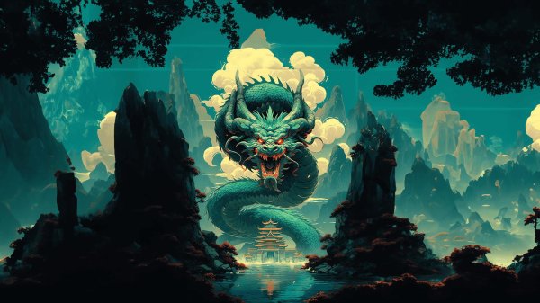 китайские драконы арт