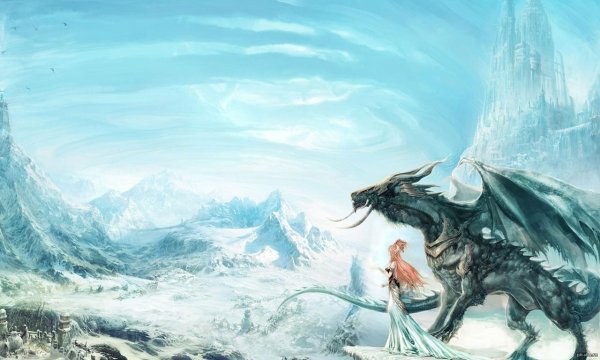 пейзаж с драконом