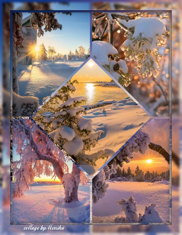 зимний коллаж