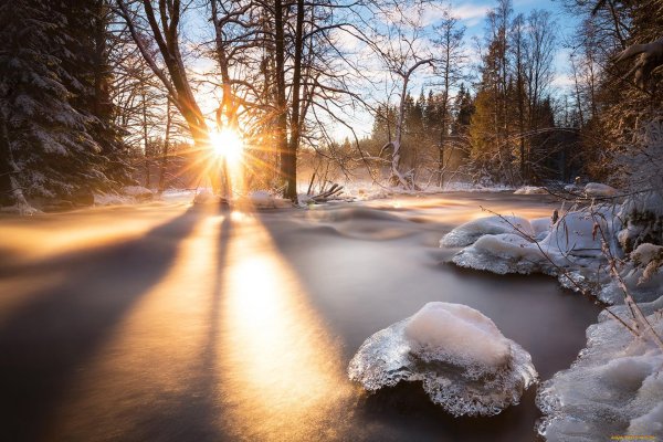 солнце зимнее