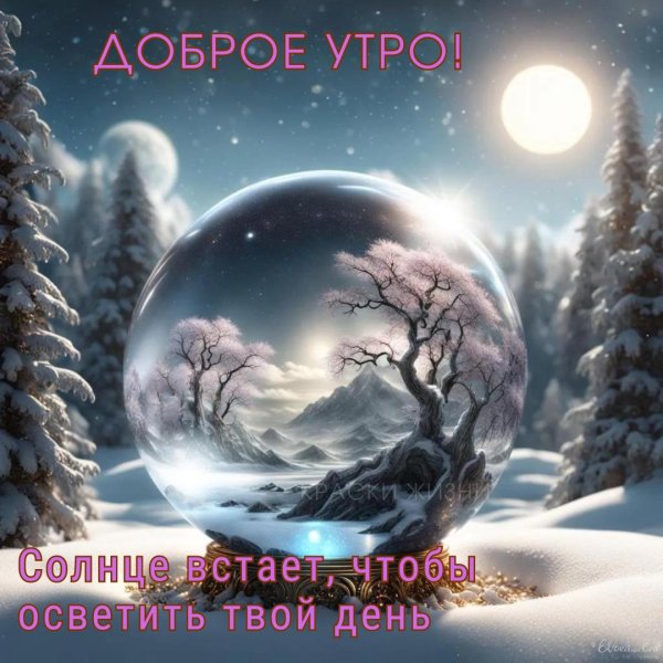 добрая зимнее утро