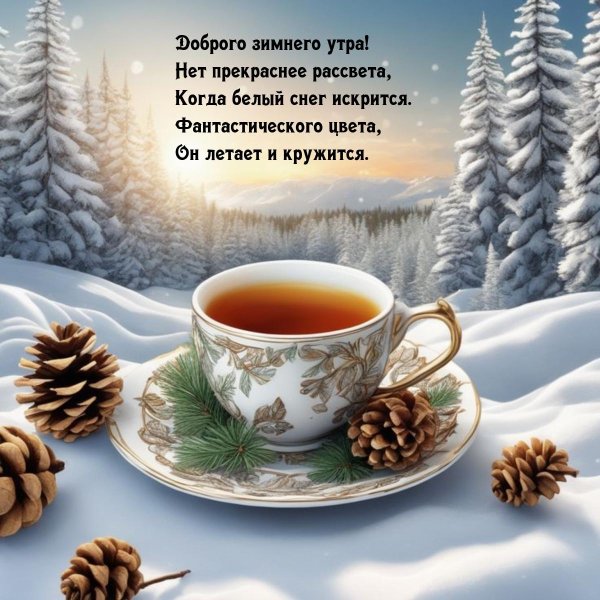 добрая зимнее утро