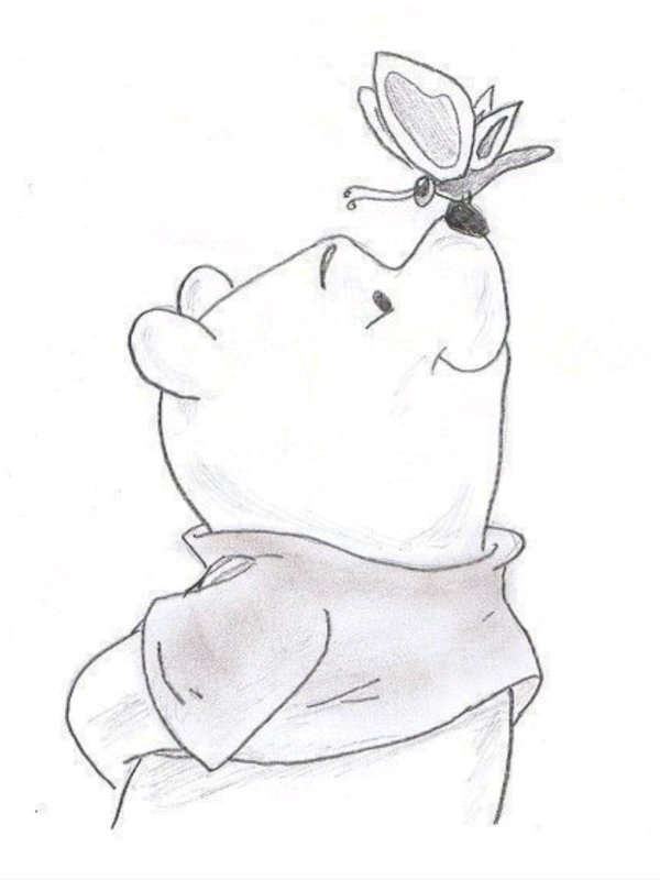срисовка мультика винни пух