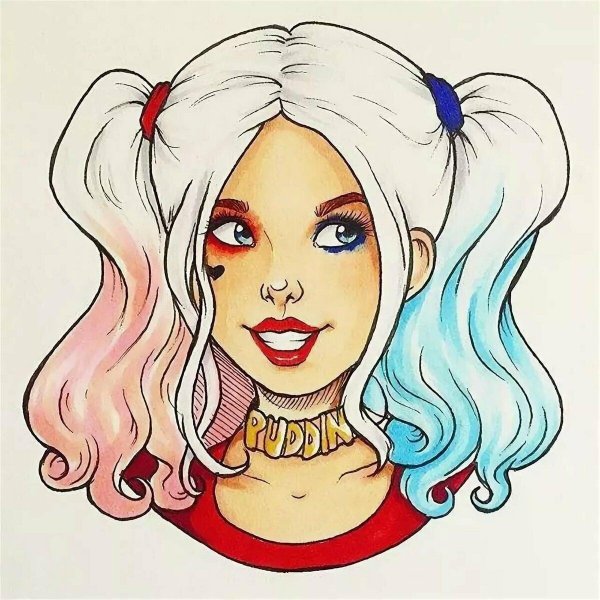 рисунки харли квинн