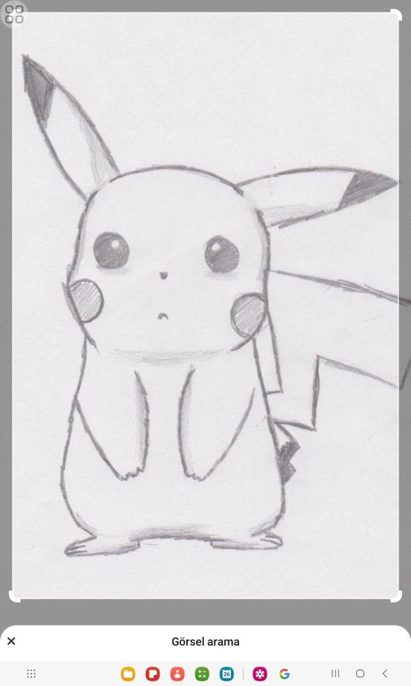 пикачу карандашом