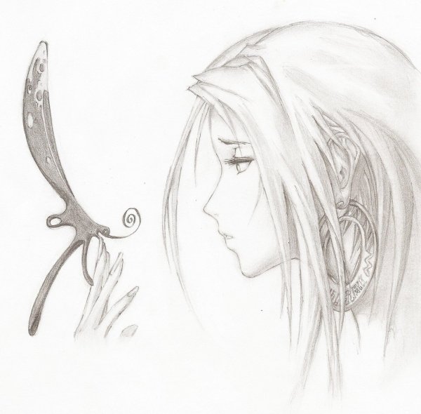 аниме рисунки карандашом