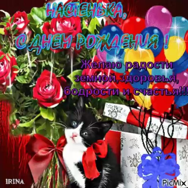 с днем рождения настенька
