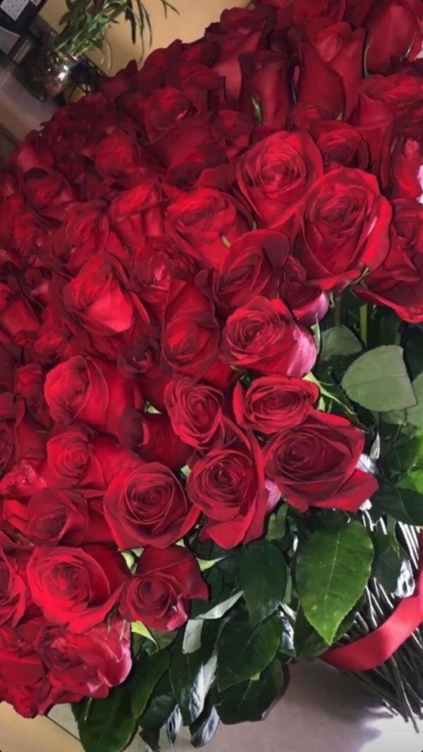 большие букеты роз