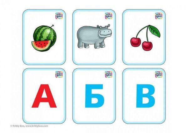 карточки с буквами