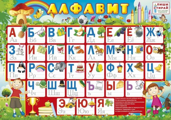 плакат алфавита для начальной школы