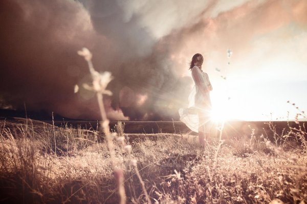 солнце девушка