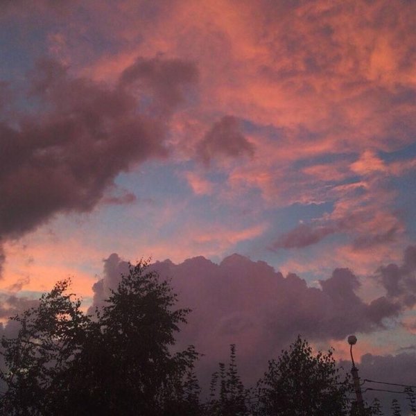 розовое небо