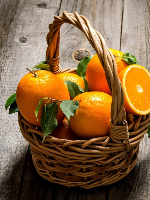 корзинка с мандаринами