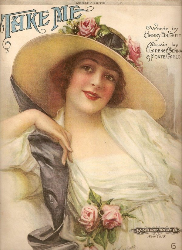 винтажная дама для декупажа