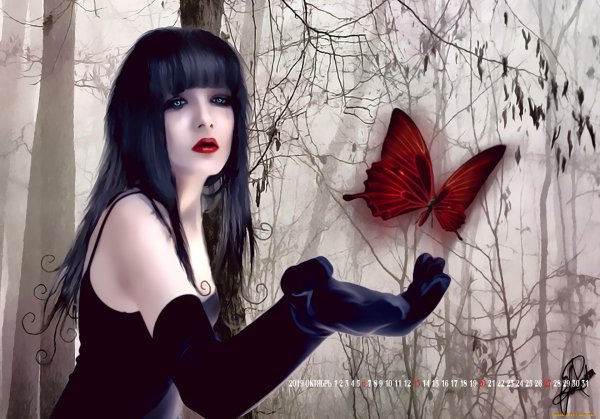 девушки готы красивые