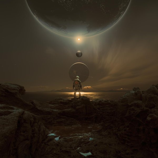 космонавт на планете