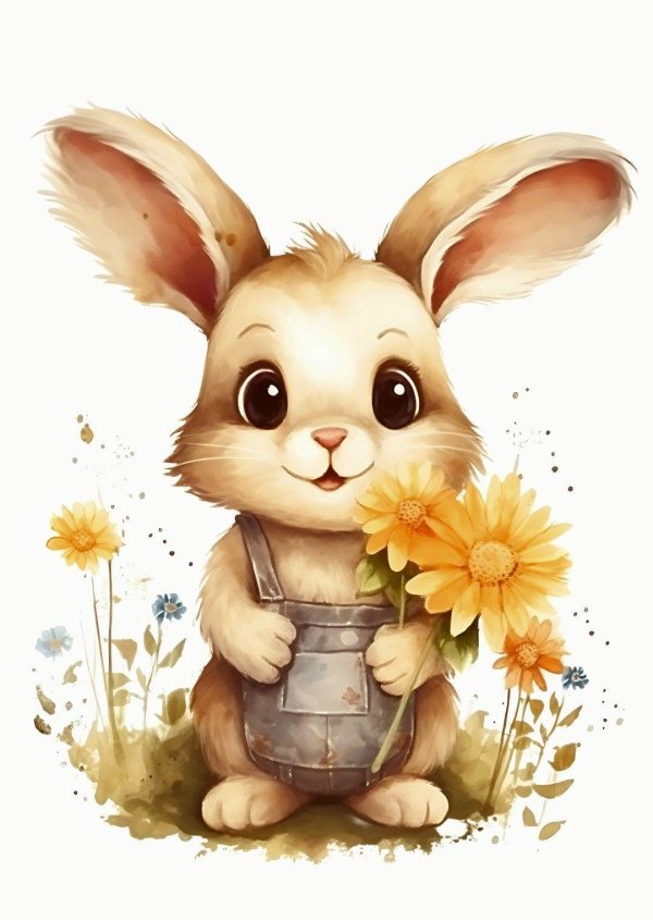 акварельный зайчик