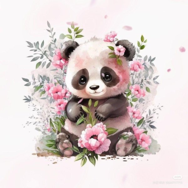 открытка панда