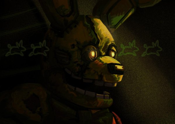 спрингтрап выглядывает из за угла