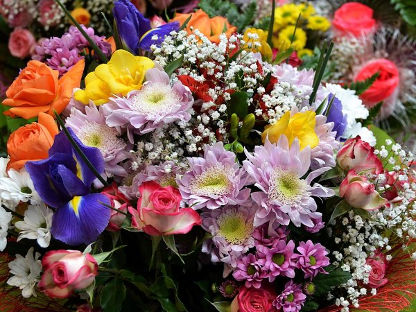 яркие букеты