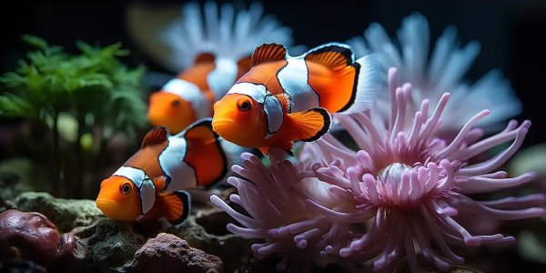 яркие аквариумные рыбки