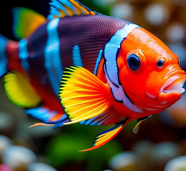 яркие рыбки