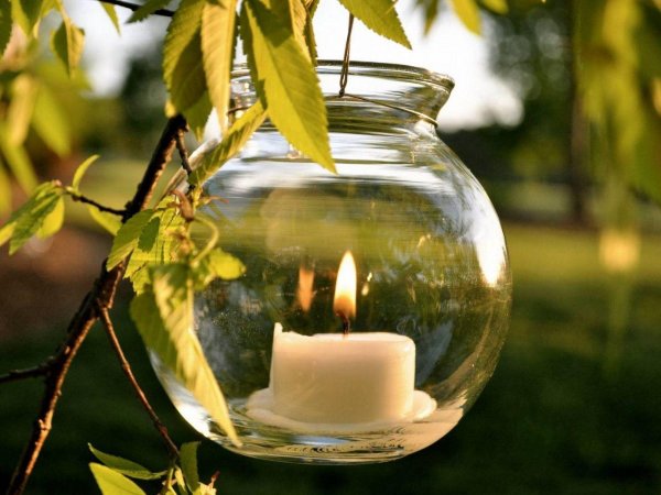 стеклянные подсвечники