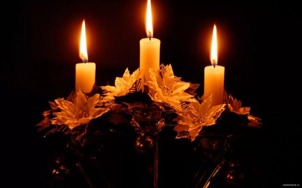 поминальные открытки со свечами