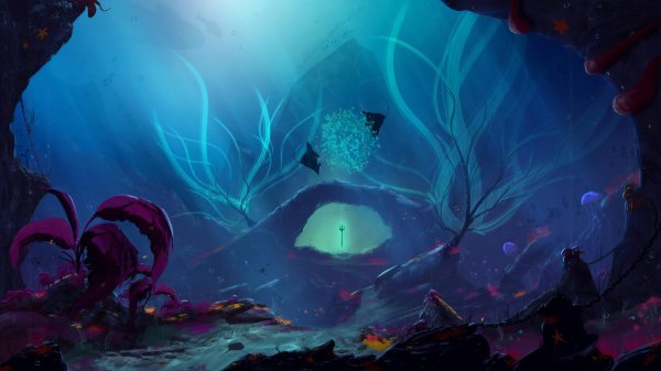 яркие подводные пейзажи фэнтези