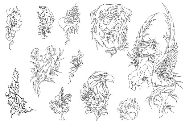 пегас тату эскиз