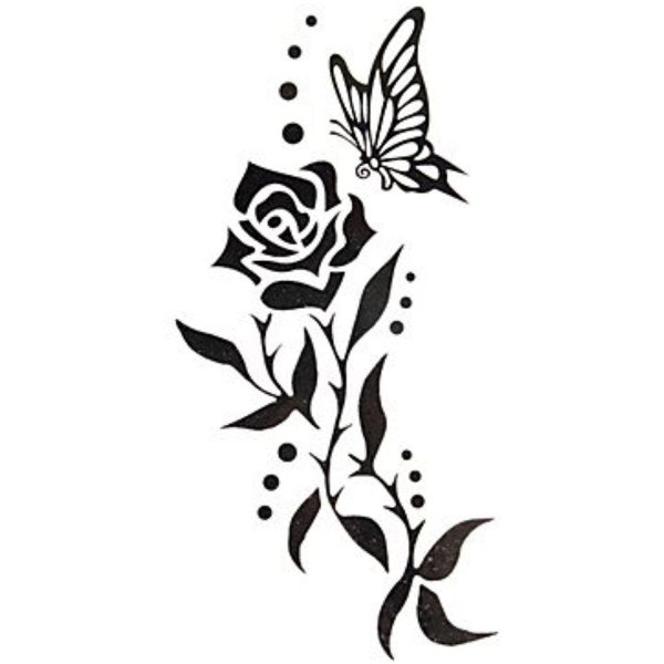 роза трафарет