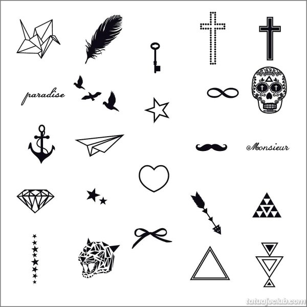 эскиз маленьких татуировок