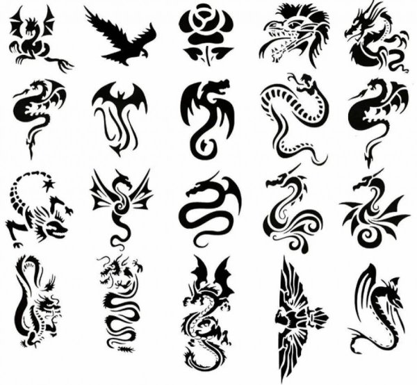 татуировки драконов эскизы