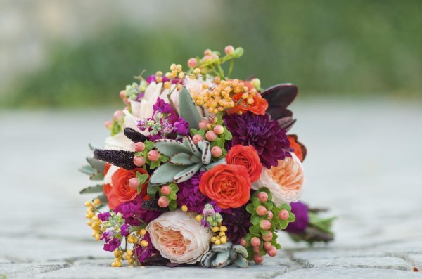 осенний свадебный букет