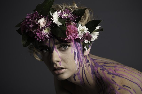 цветочный макияж