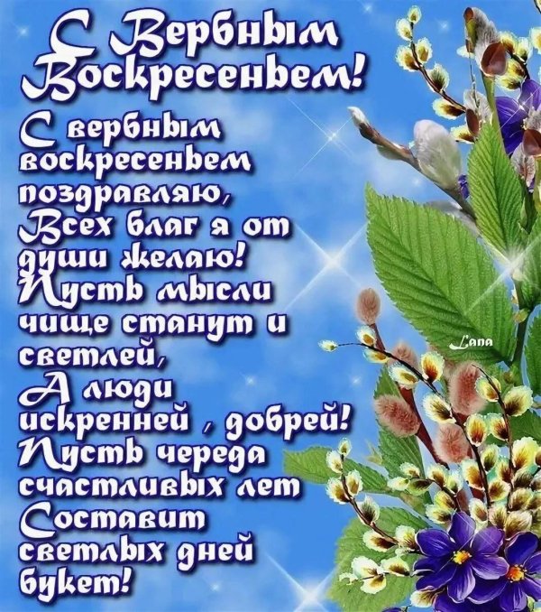 с праздником вербное воскресенье