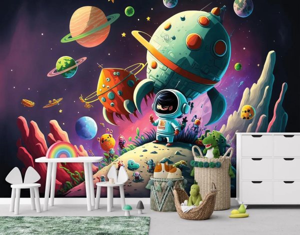 детская в космическом стиле