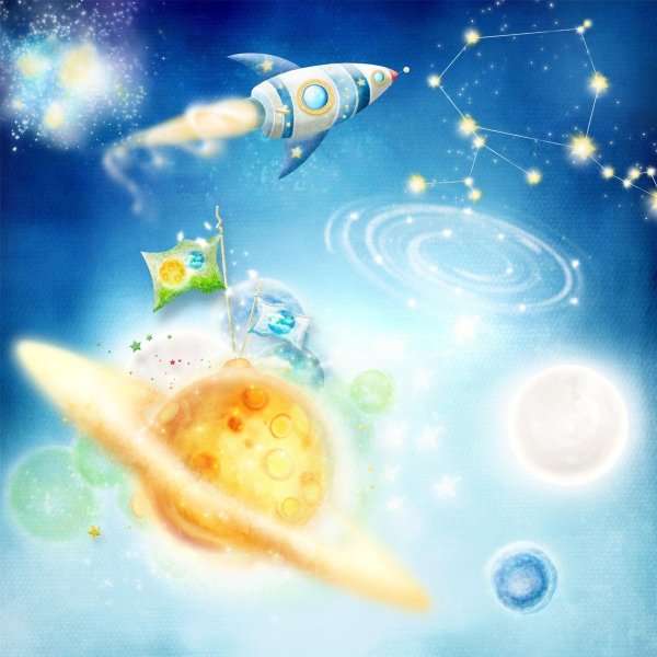 космический фон детский