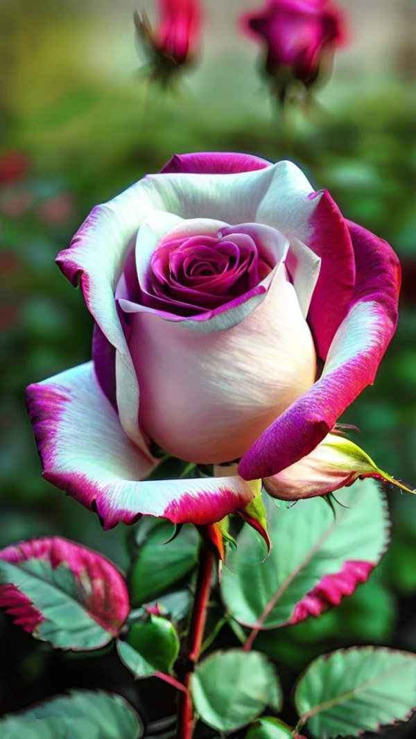 двухцветная роза