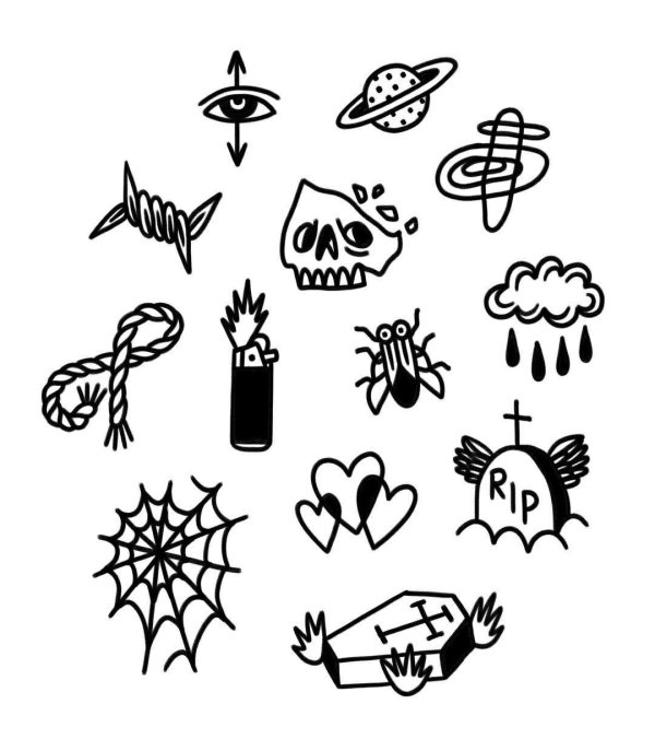 эскиз маленьких татуировок