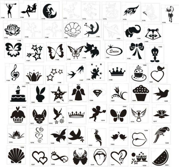 трафареты татуировок