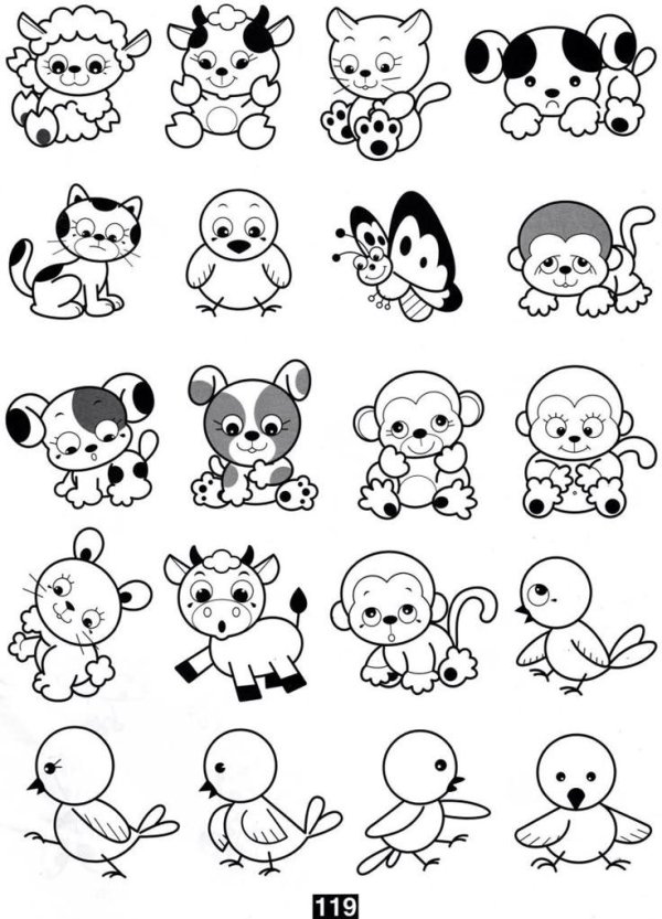 маленькие раскраски милые