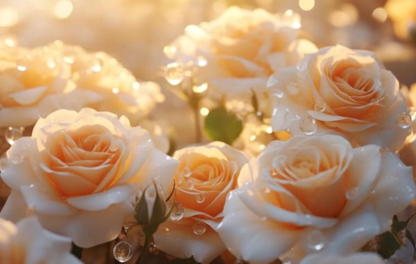 розы светлые