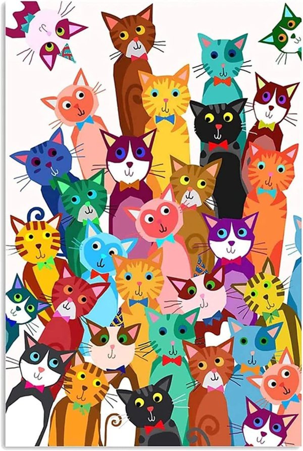 котики много