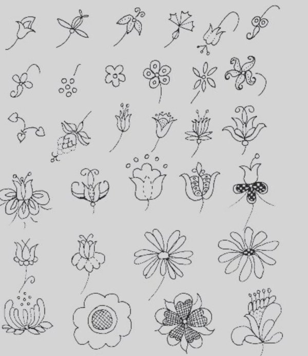 маленькие цветочки рисунок