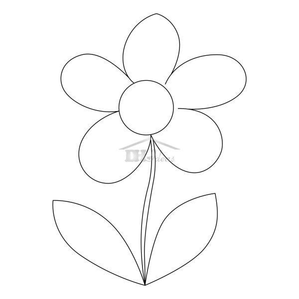 раскраска цветочек