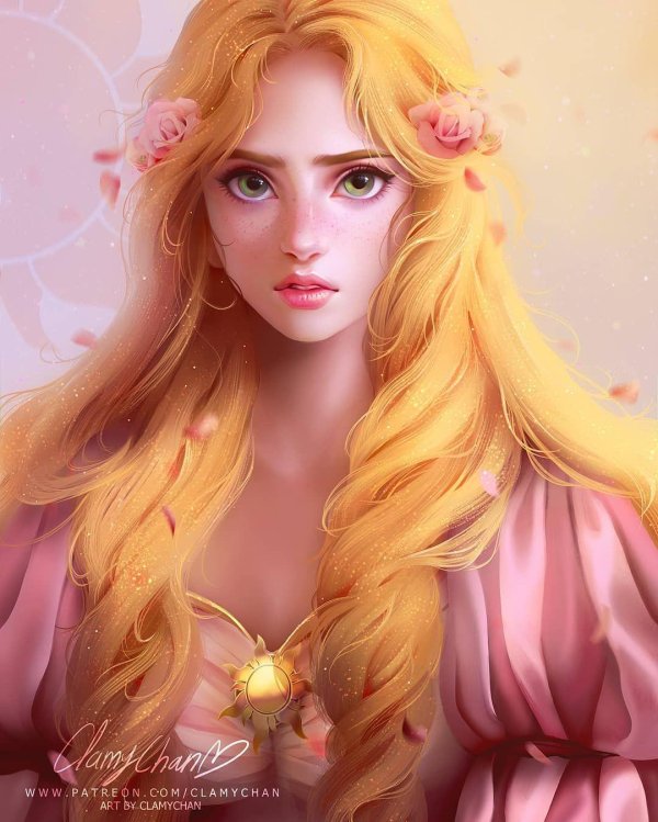 рапунцель златовласка