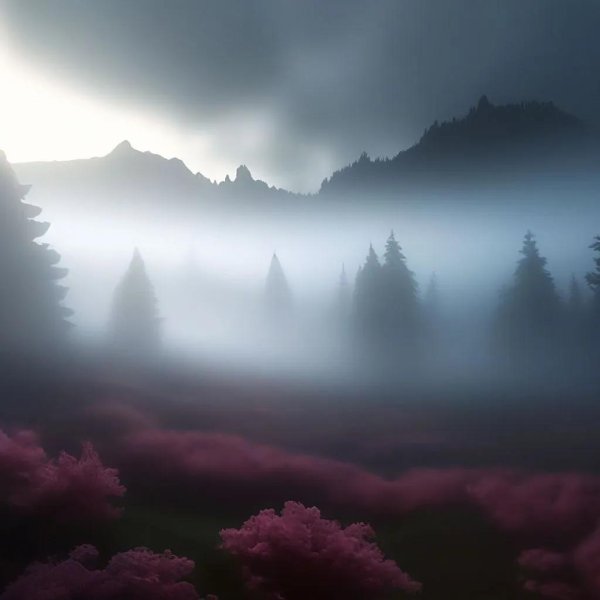 туманный лес 4к