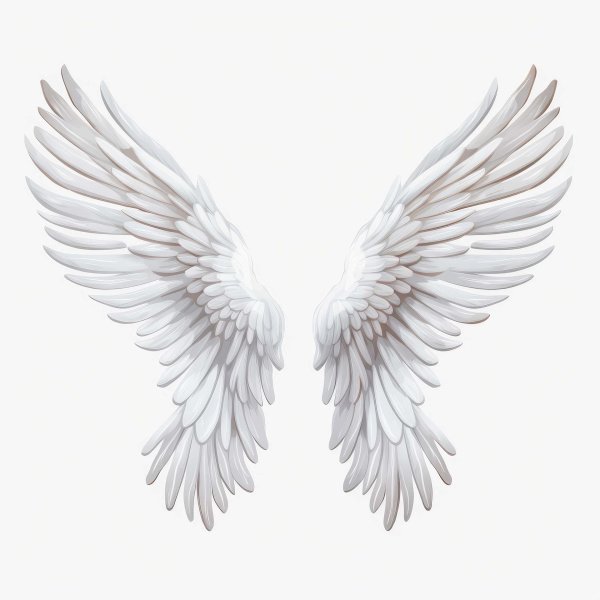 крылья на белом фоне