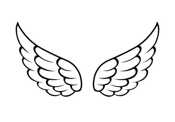 крыло ангела трафарет